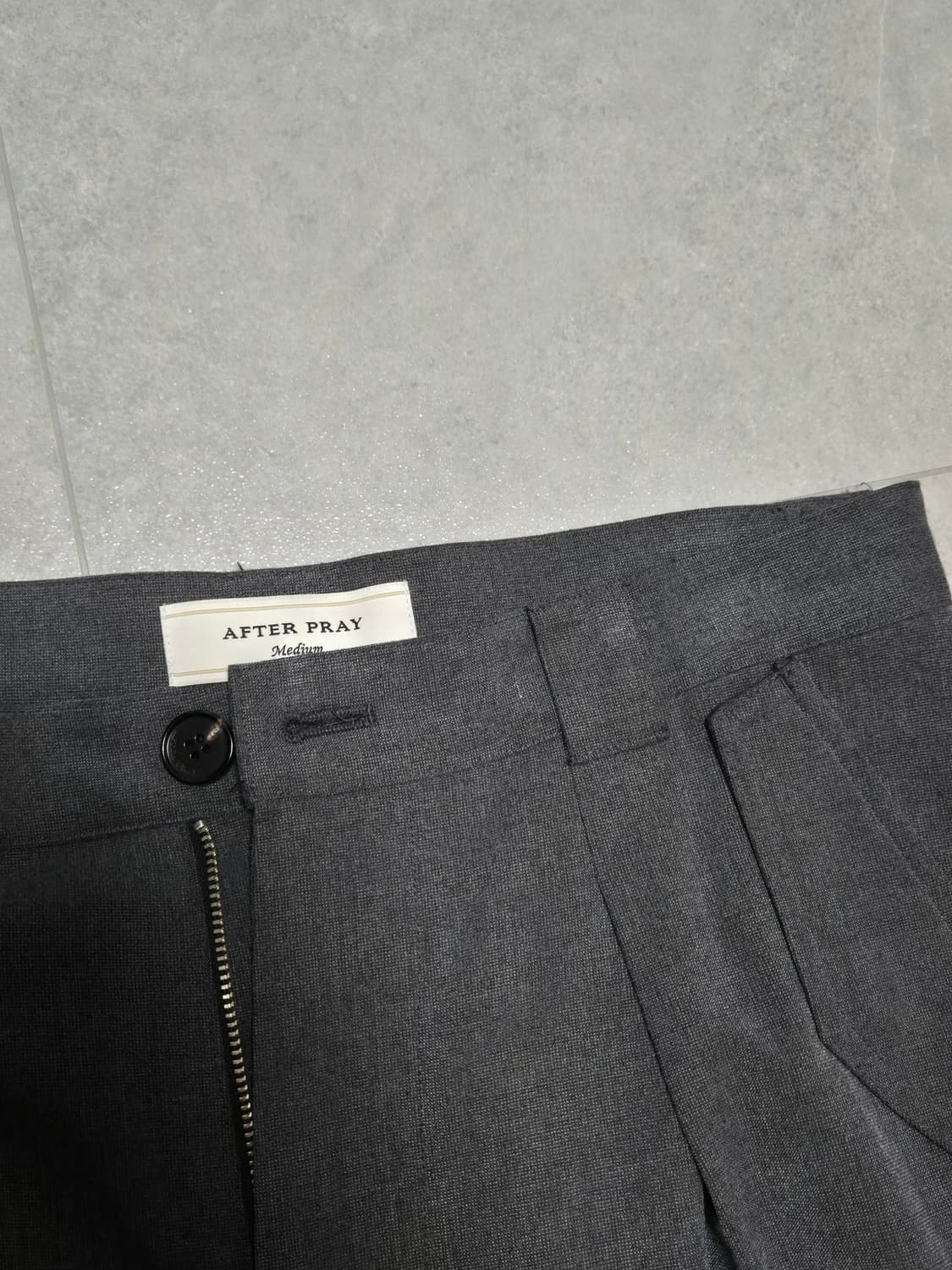 애프터프레이 테크니컬 울 팬츠 차콜 M 상품이미지3