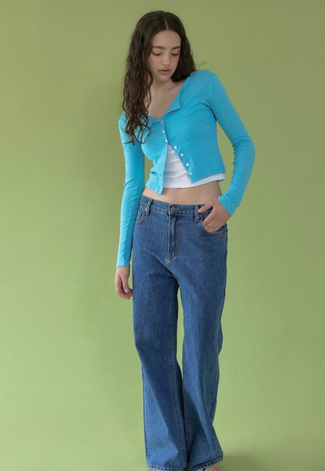 헤더먼트 세레나 가디건 터콰이즈 상품이미지1