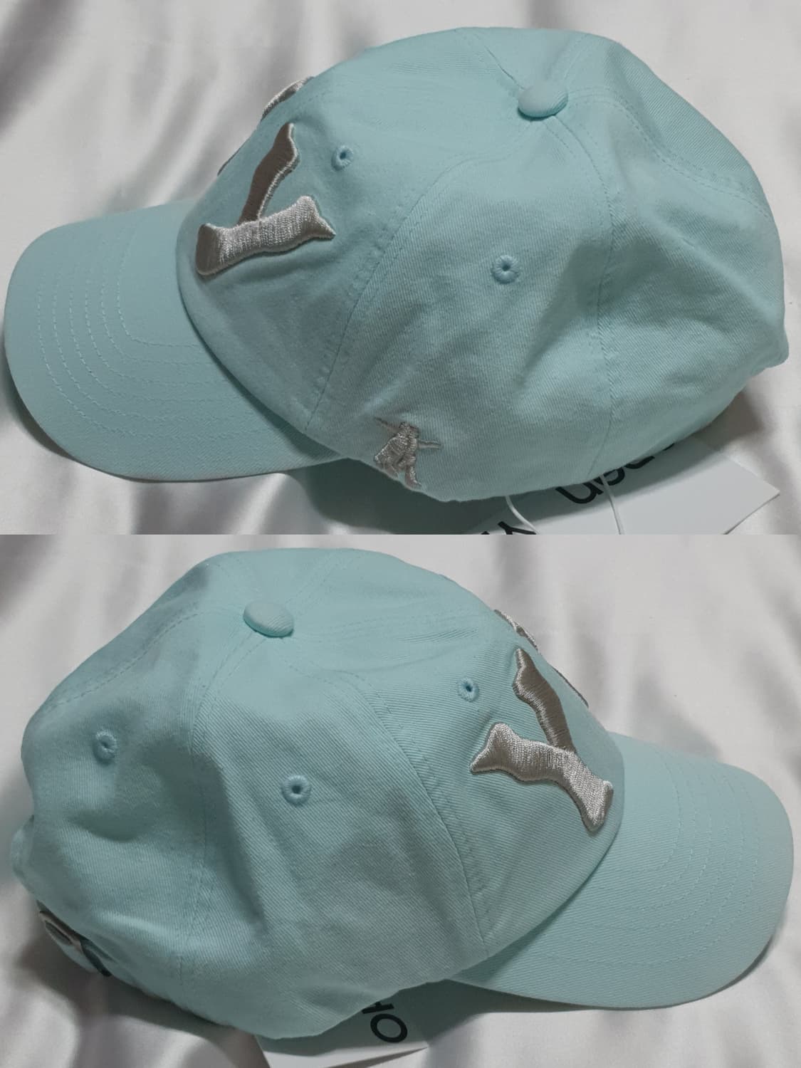 민트블루 그린 오픈와이와이 로고 볼캡 모자 상품이미지5