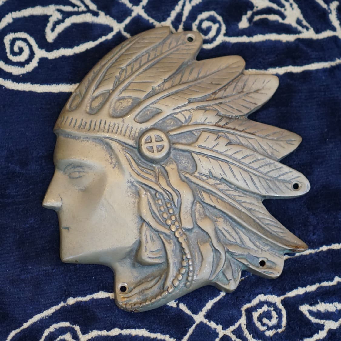 빈티지 소품 네이티브 아메리칸 황동 인디언 데코 장식 상품이미지1