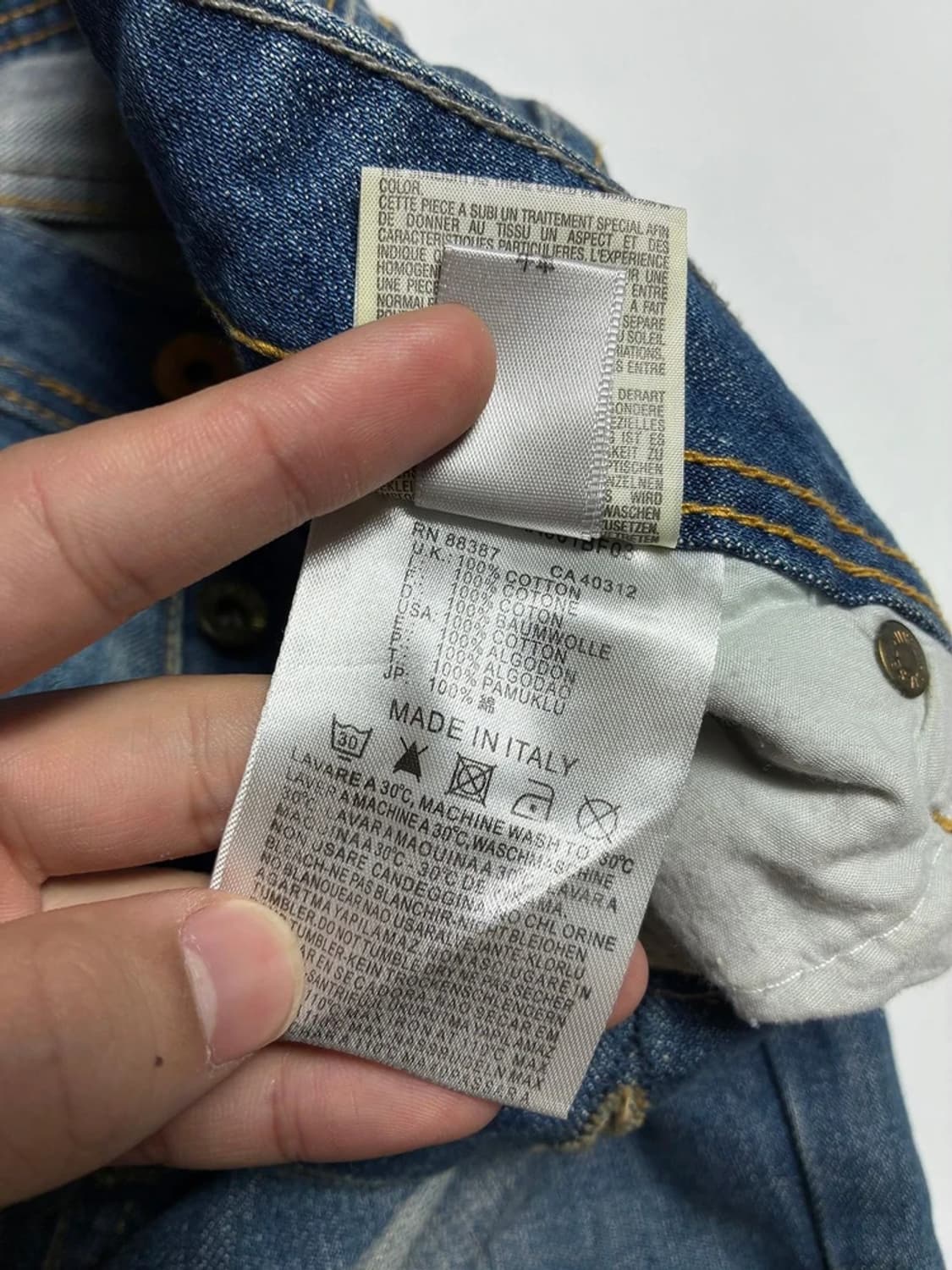 디젤 DIESEL 자탄 빈티지 워싱 데님 팬츠 R1352 상품이미지9