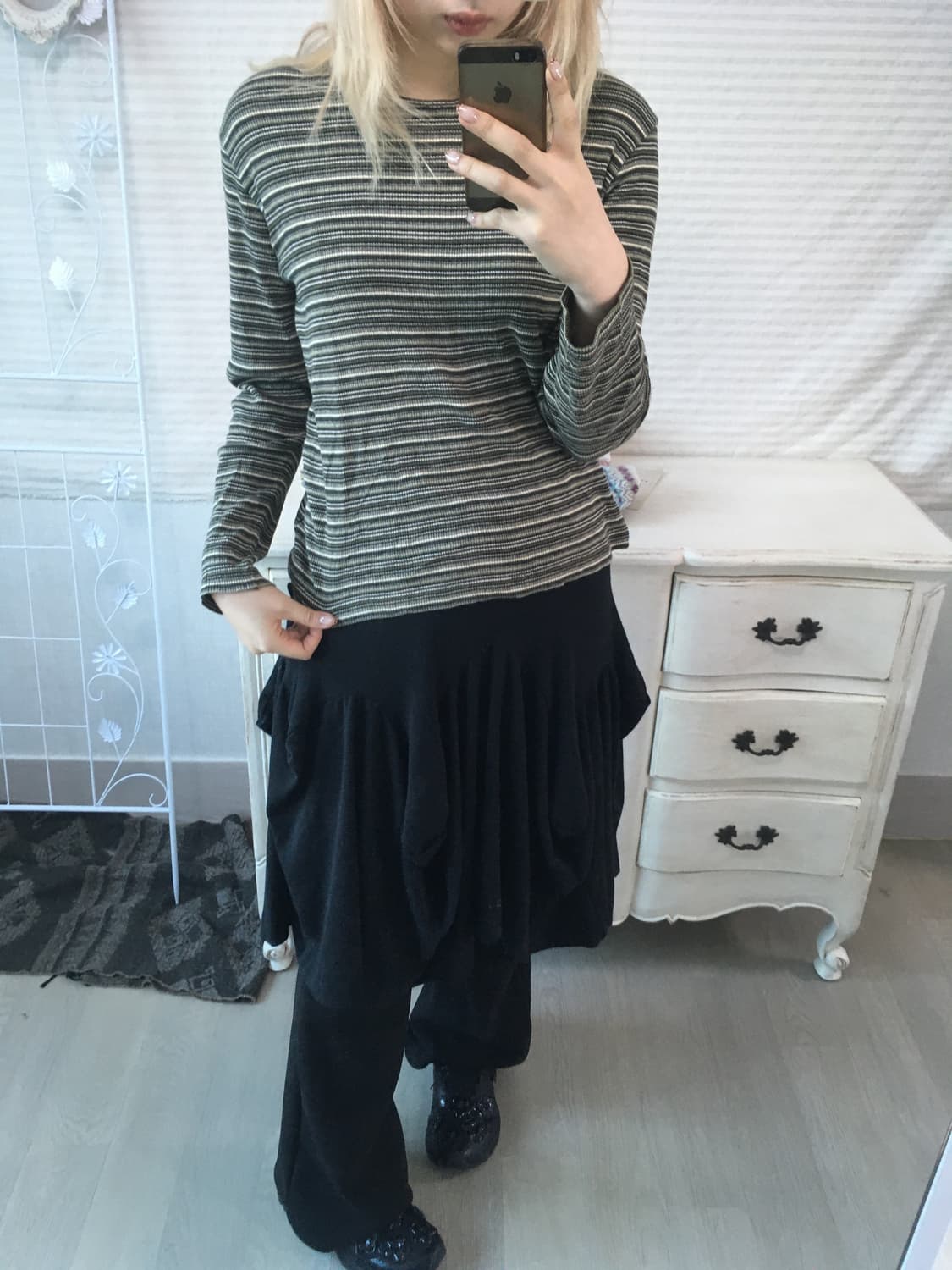 olive nerd stripe long sleeve 상품이미지4