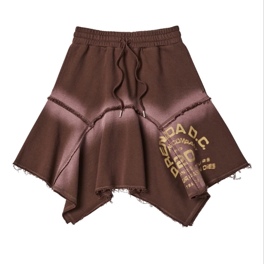 프렌다 GRADIENT RAWCUT SKIRT BROWNㅏ 상품이미지2
