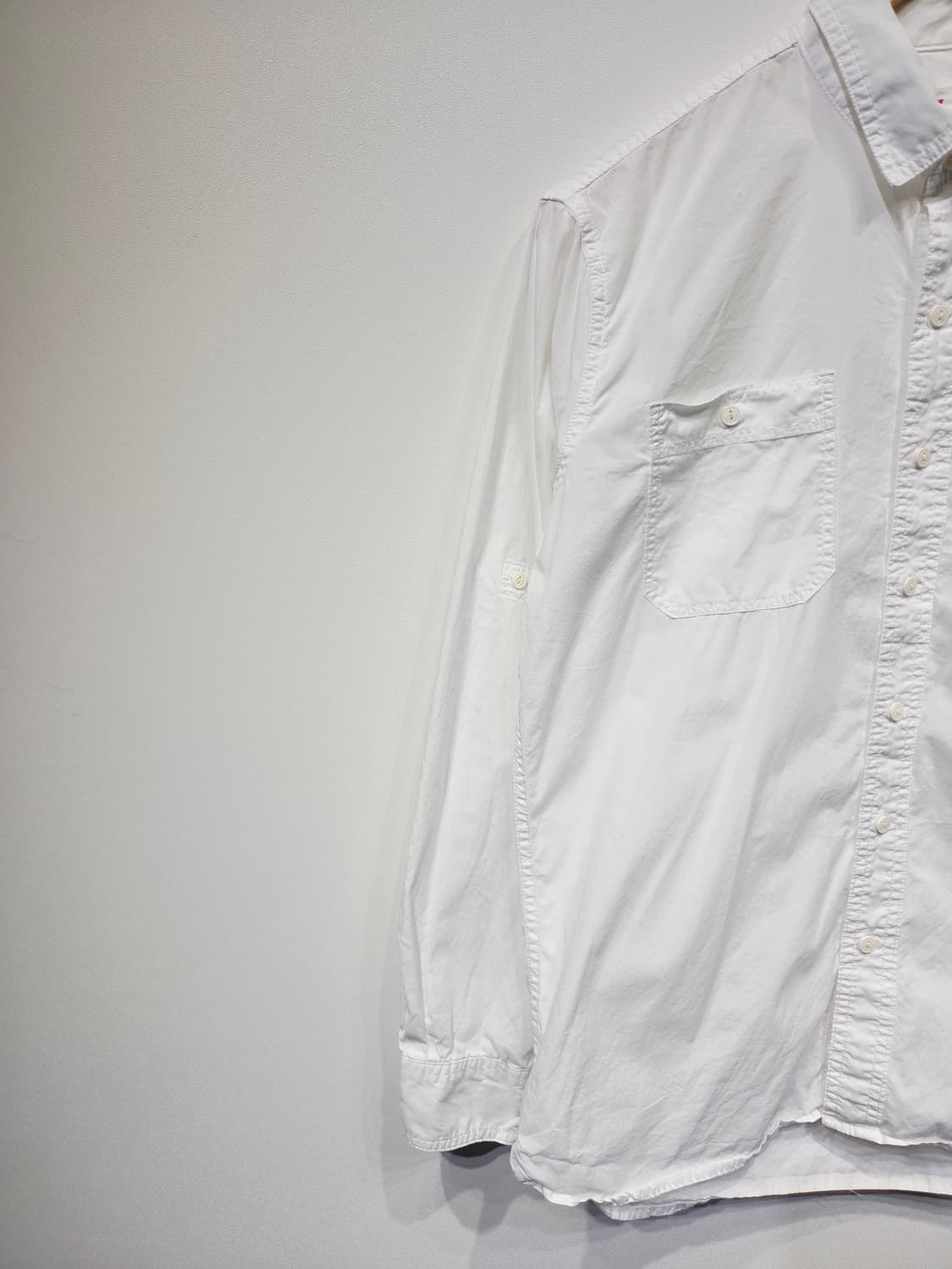 리바이스(Levi's) 화이트 솔리드 셔츠_M 상품이미지3