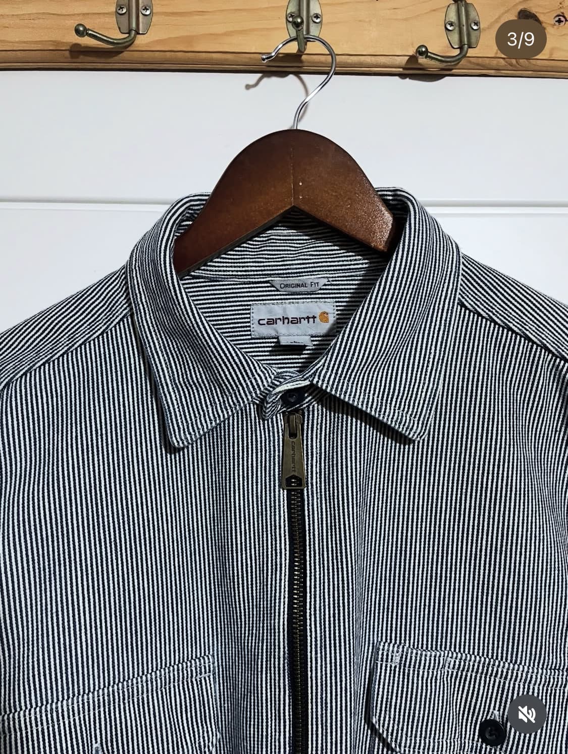 칼하트 스트라이프 하프집업 워크셔츠 상품이미지3