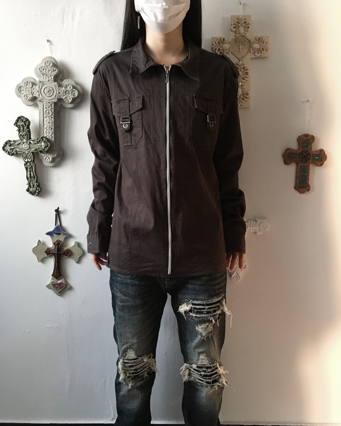 Pocket point shirt zip up 상품이미지1