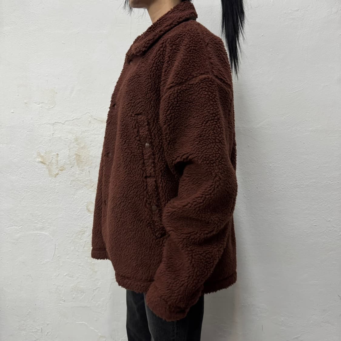 빔즈(B:MING by BEAMS) 브라운컬러 혼방 스냅버튼  상품이미지2