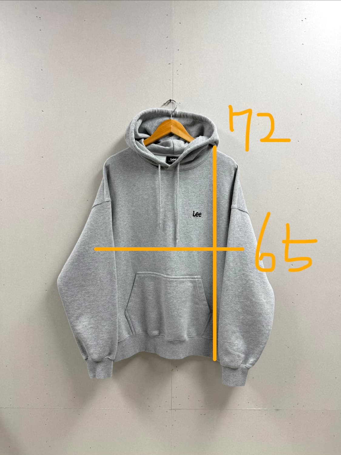 남성 100-105 / Lee 후드티 스몰로고 그레이 상품이미지2