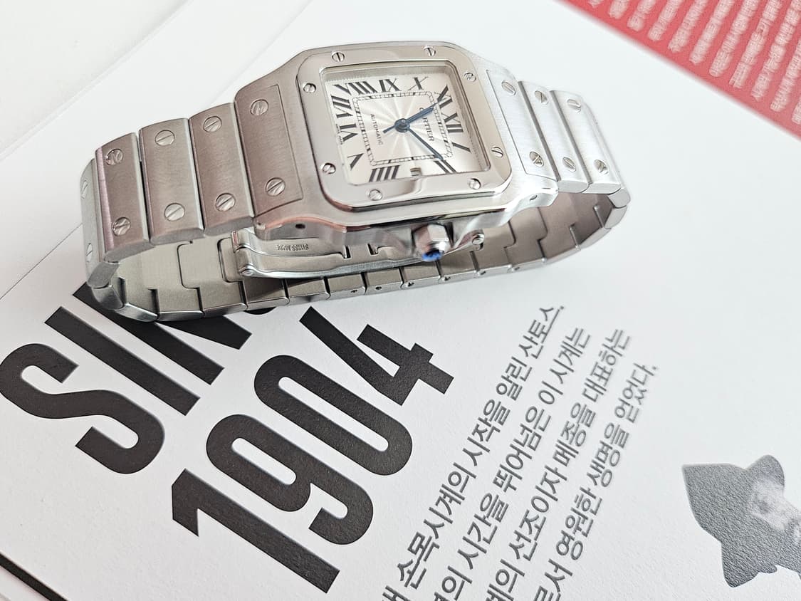 까르띠에 산토스 갈베 라지 오토매틱 스틸 상품이미지5