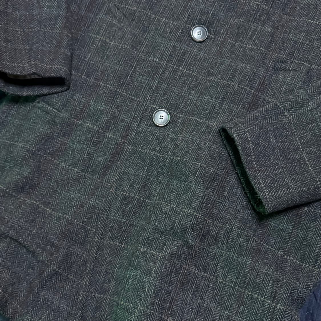 휴고보스 글랜체크 트위드 울 코트 95-100 상품이미지3