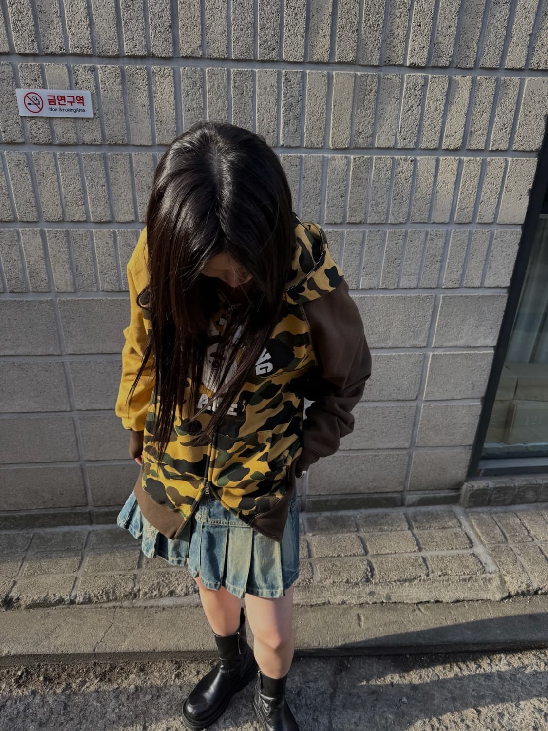 베이프 크레이지 카모 컬리지 후드집업 상품이미지3