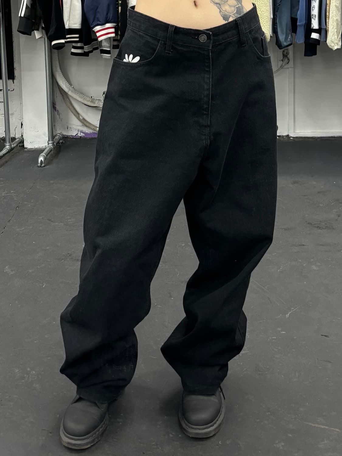 라브로스 플라워 데님팬츠 상품이미지2