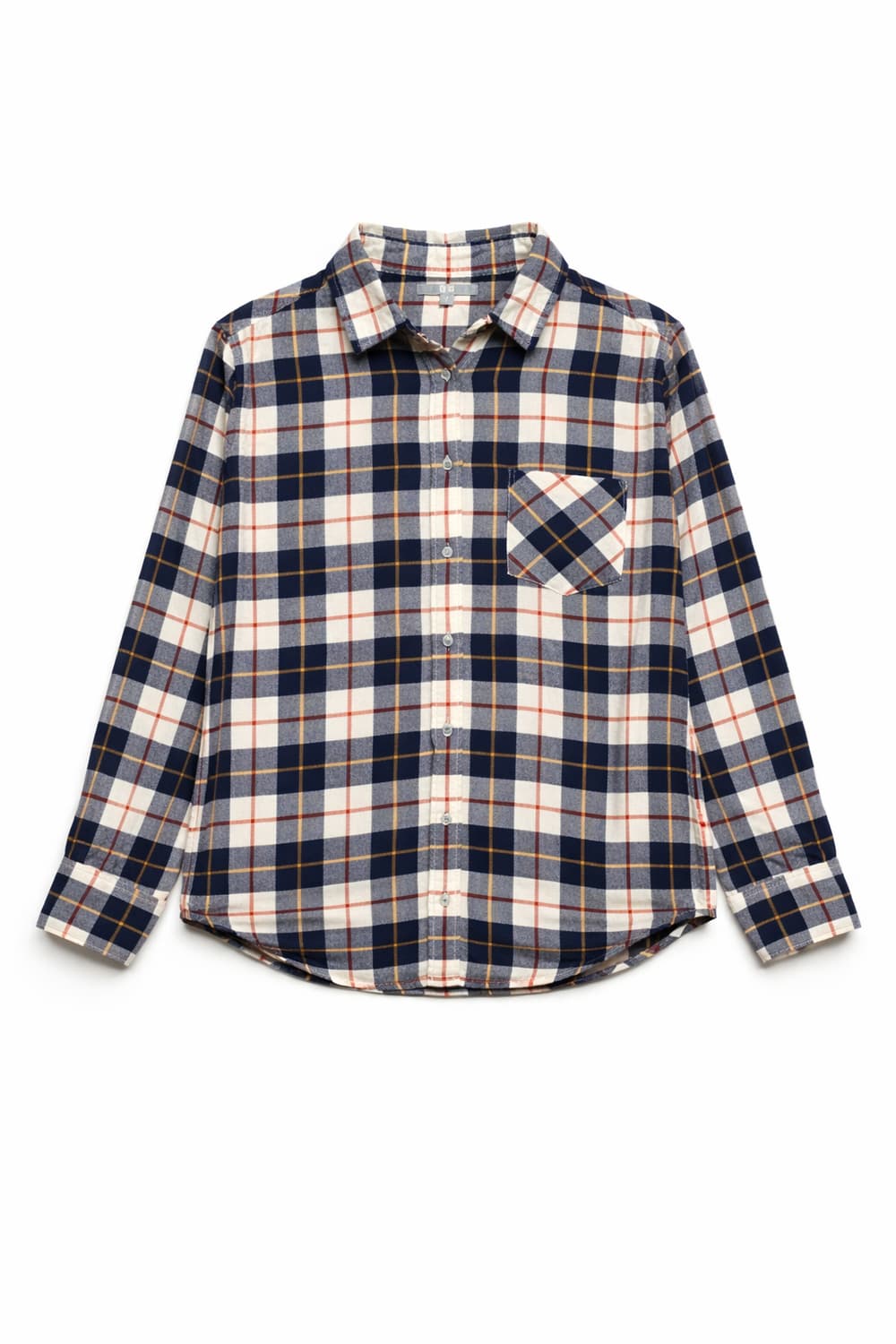 JPN 일본 빈티지 y2k 모리걸 유니클로 네이비 코튼 체크 셔츠 S 상품이미지1