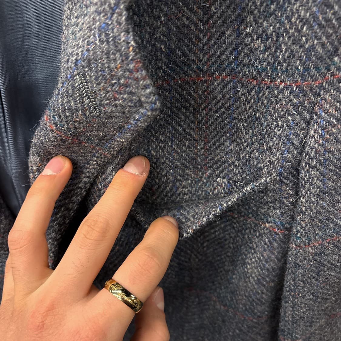 80s 펜들턴 퓨어 버진 울 트위드체크 2버튼 블레이저 자켓 N368 상품이미지6