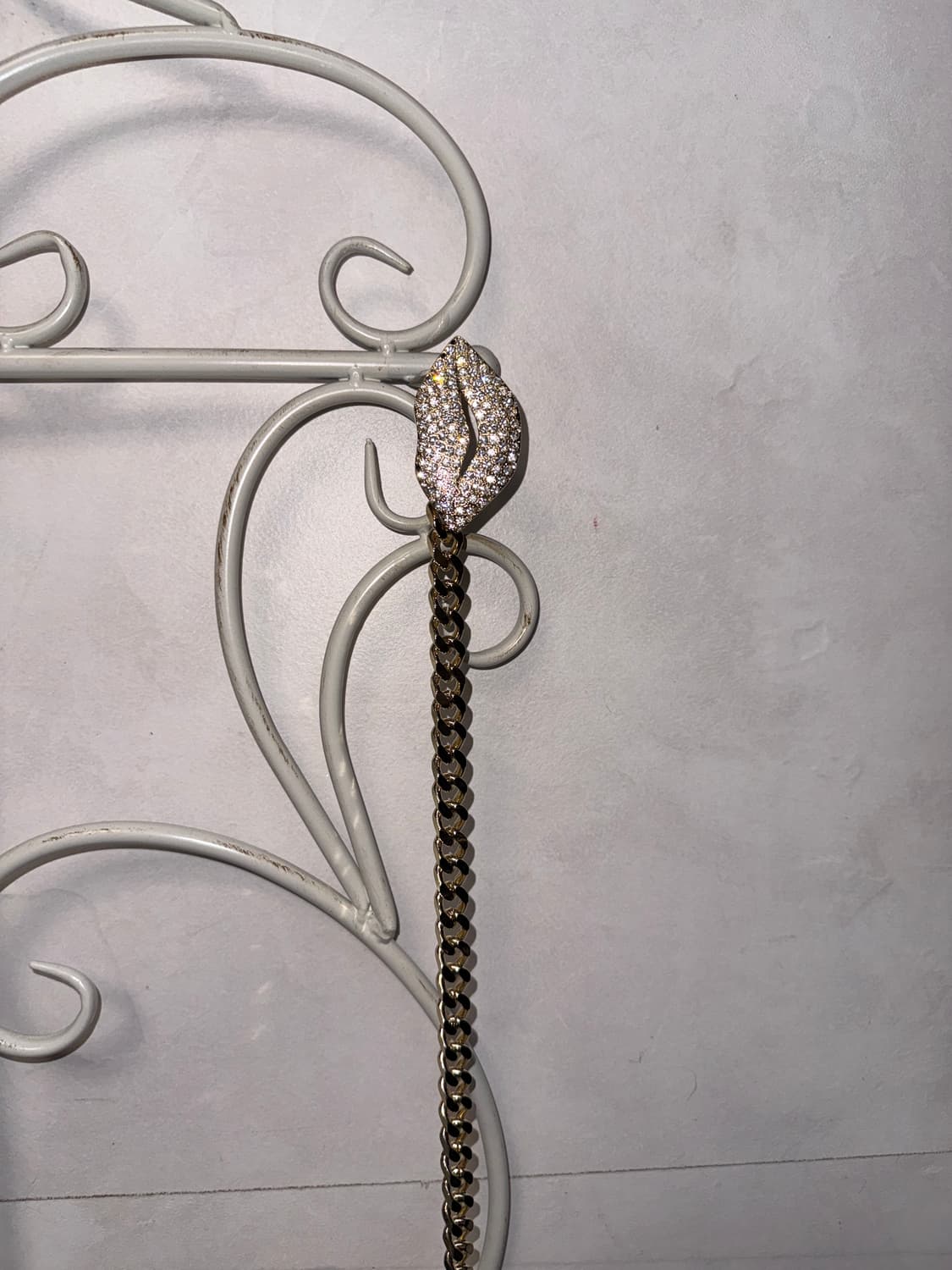 OBZEE gold cubic lip chain belt  상품이미지5