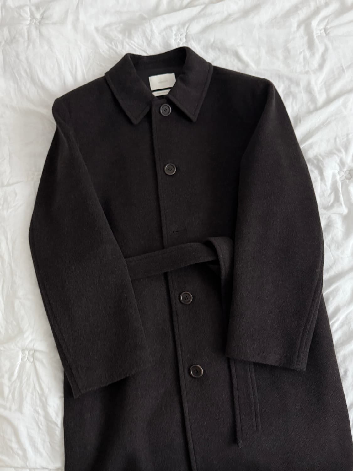 아모멘토 맨즈 싱글 브레스티드 롱코트 다크브라운 M size 상품이미지2