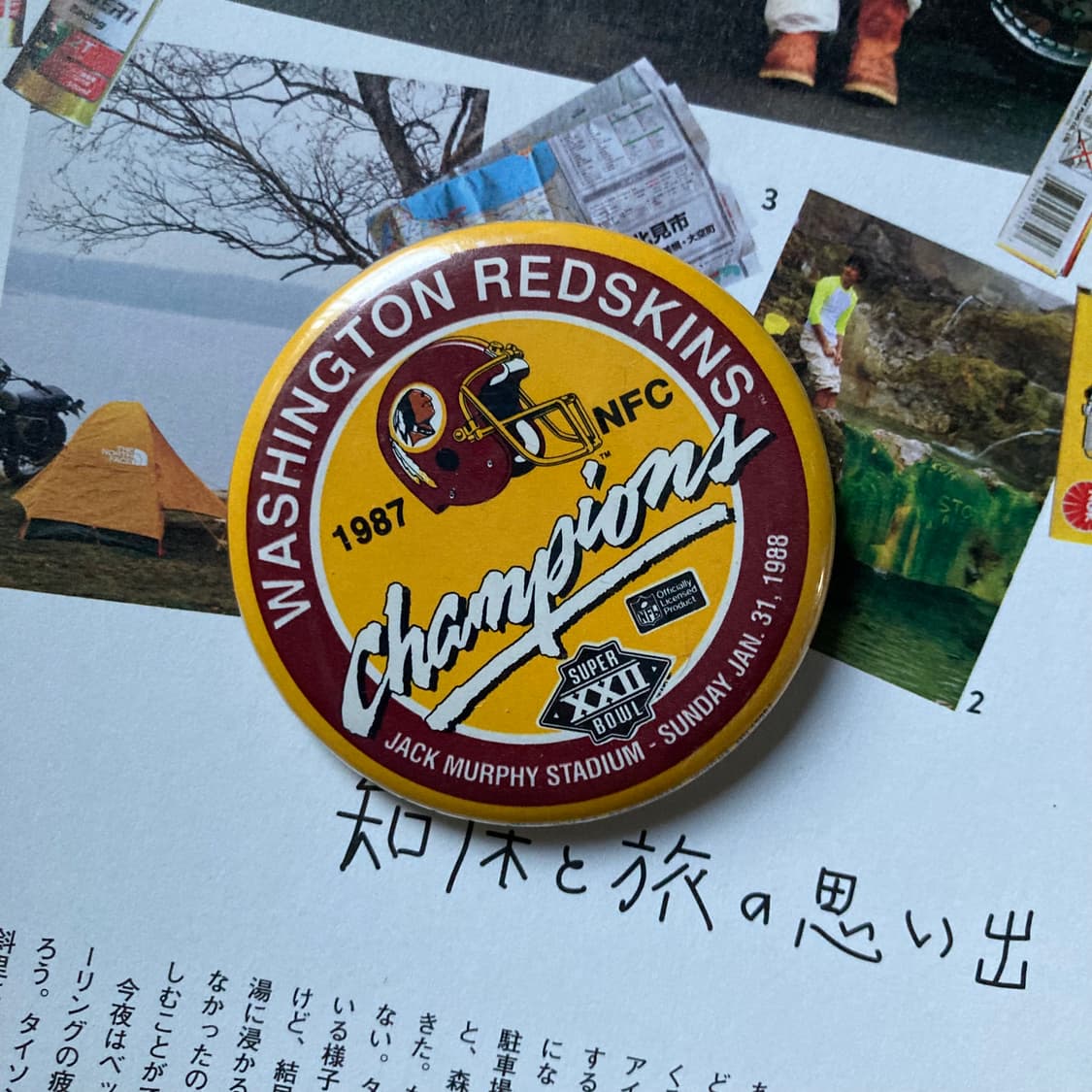 빈티지 NFC champions 프린팅 핀 버튼 뱃지 브로치 악세사리 상품이미지1