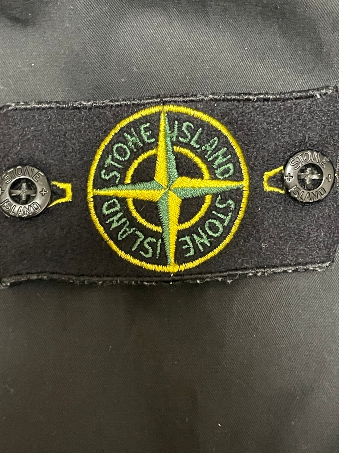 [ L / 새상품급 ] 정품 스톤아일랜드 투포켓 오버셔츠 자켓 블랙 상품이미지4