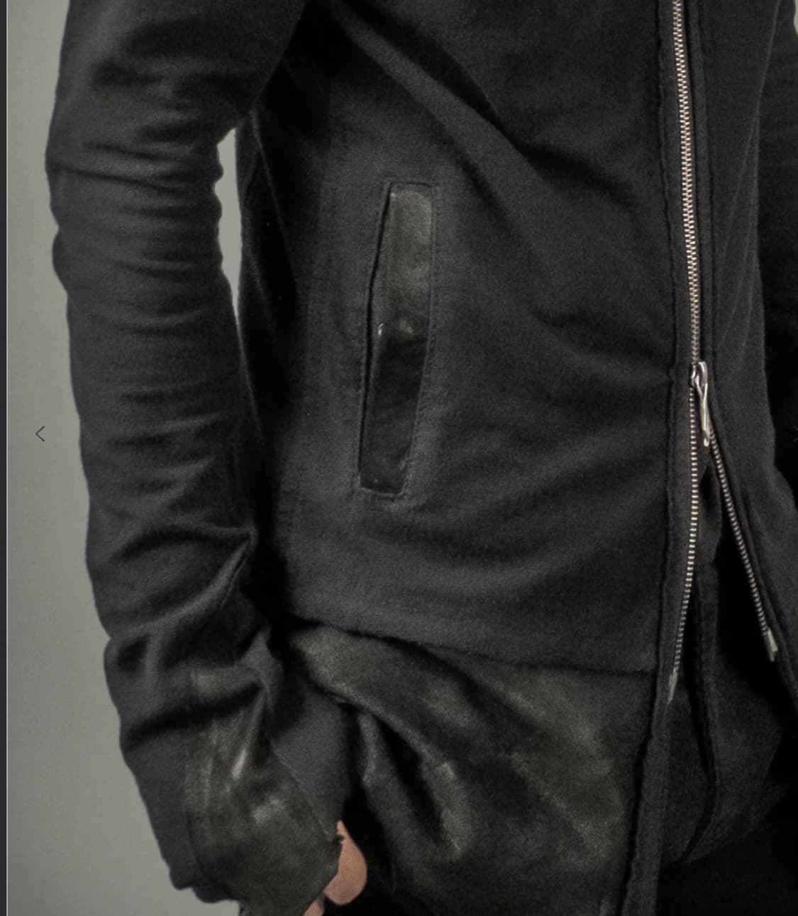 Terry Hoodie Long Black  상품이미지3