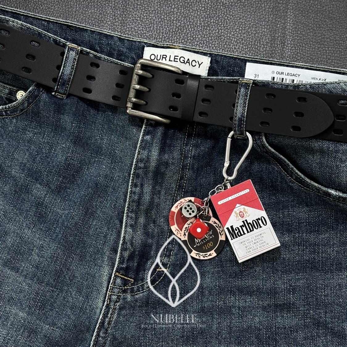 🌗 Biker punched belt / 바이커 펀칭 볼드 벨트 상품이미지3