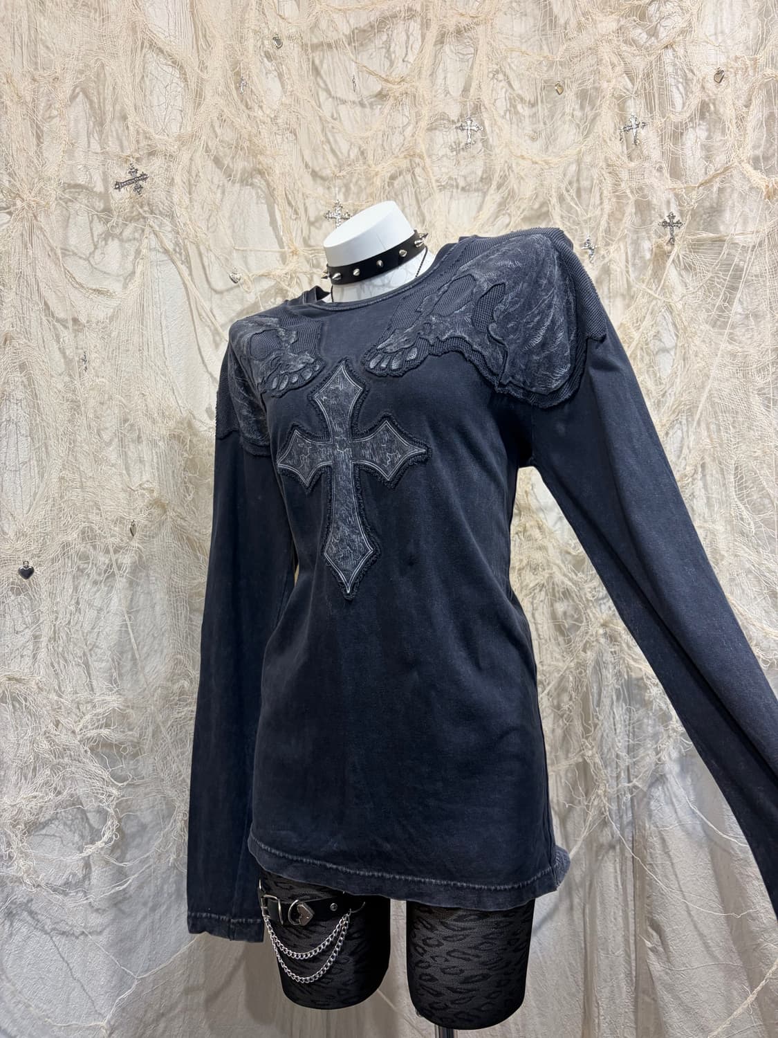 Buckroo Y2K cross skull long sleeve 상품이미지5