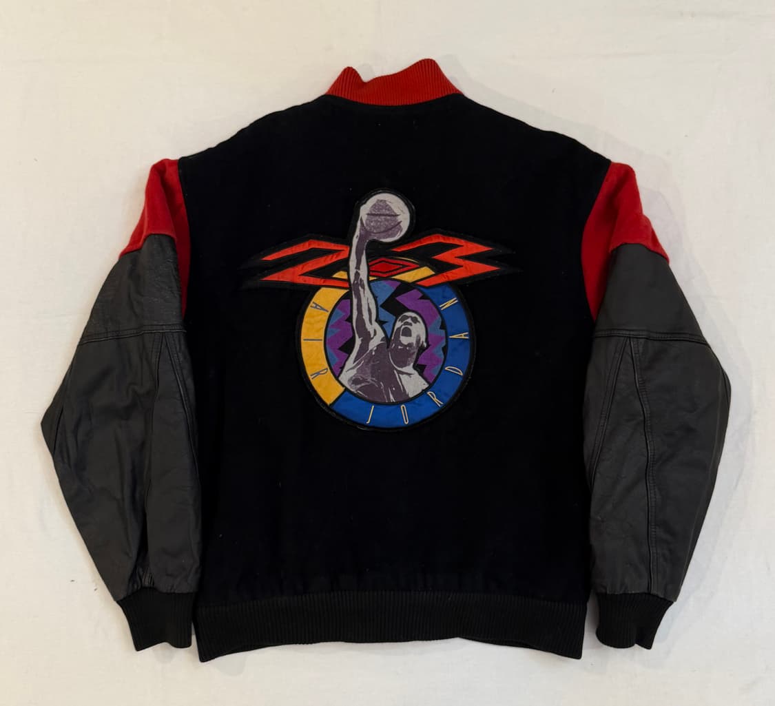 90s 나이키 조던 아카이브 가죽 울 바시티 자켓 상품이미지1