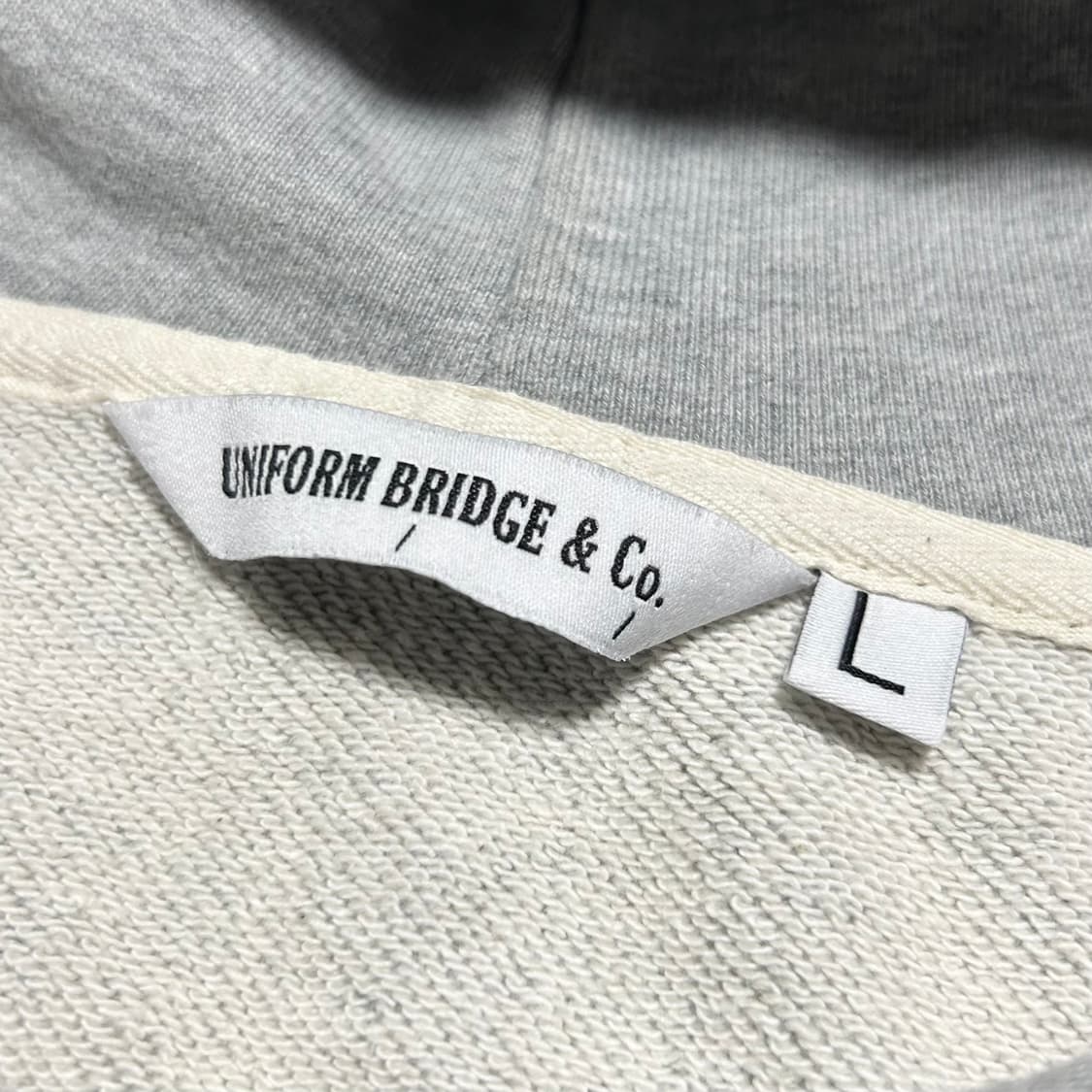 [L] Uniform Bridge 유니폼브릿지 1960 그레이 후드티 상품이미지5