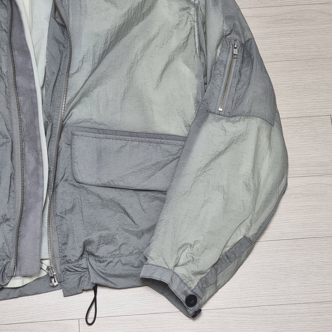 폴리테루 인슐레이션 후드 자켓 옥그레이 상품이미지3