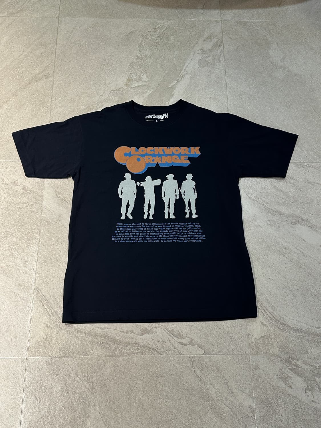 시계태엽오렌지 네이비 반팔 티셔츠 L 상품이미지1