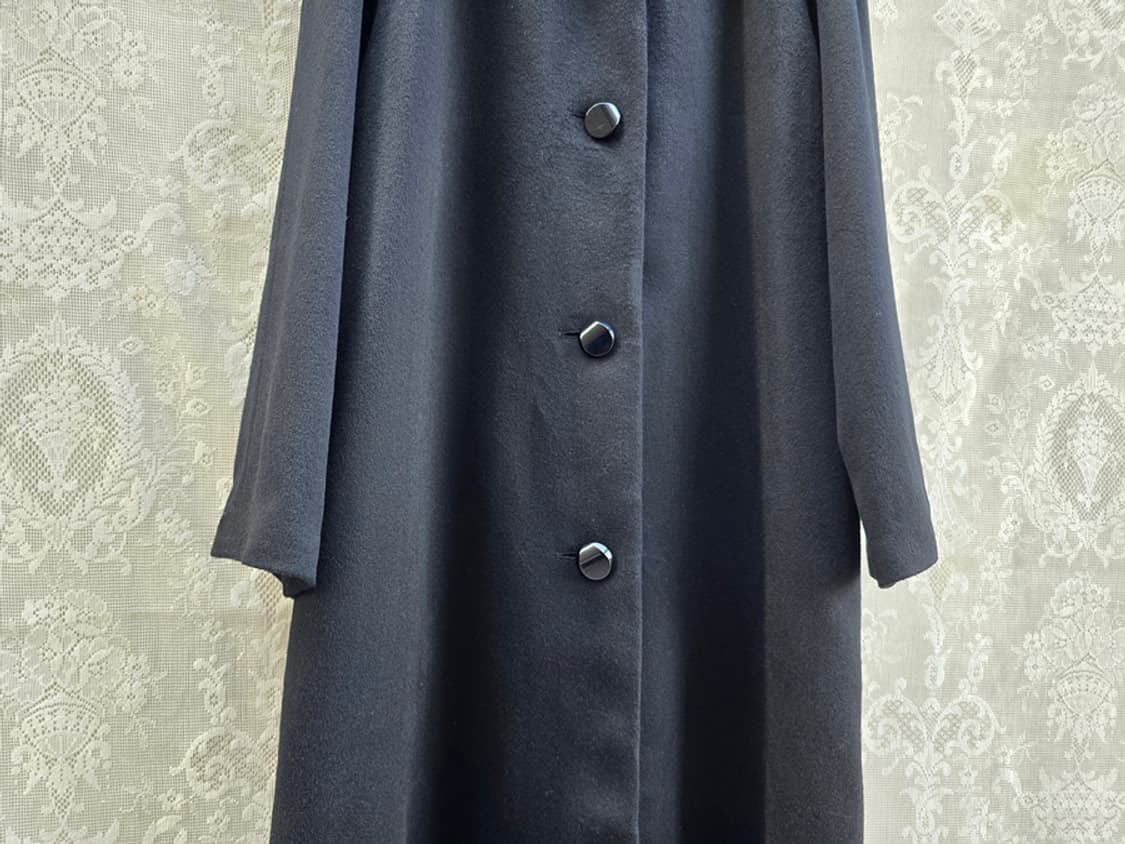 캐시미어 100% 블랙 싱글코트 상품이미지4