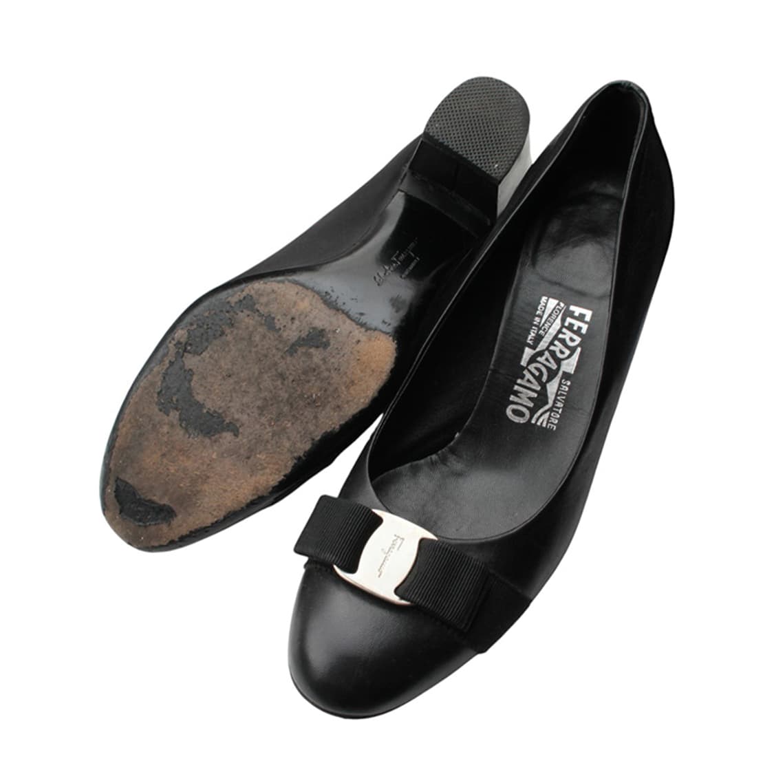 페라가모 블랙 바라 펌프스 8반 상품이미지3