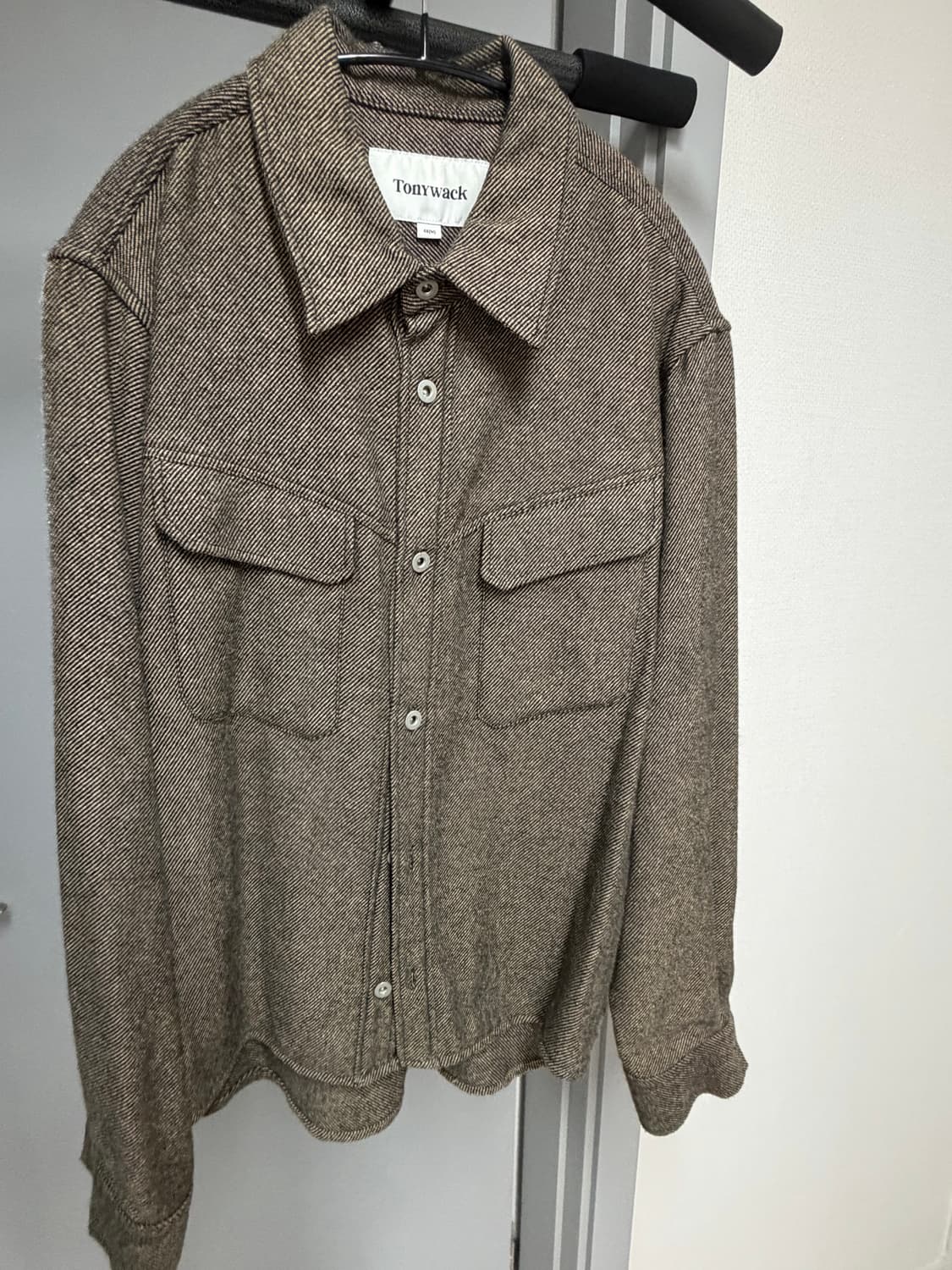 토니웩 브러쉬드 울 웰트 셔츠 자켓_트윌 다크 베이지 M 상품이미지1