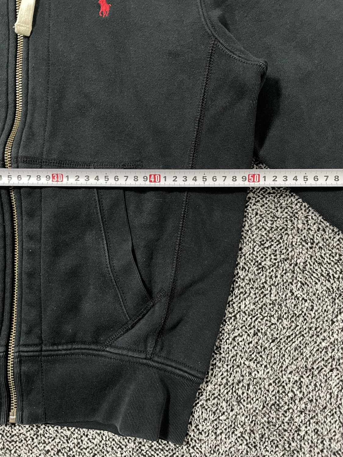빈티지9. 폴로랄프로렌 코튼 풀집 후드집업 후드 티셔츠 스웻 블랙 상품이미지5