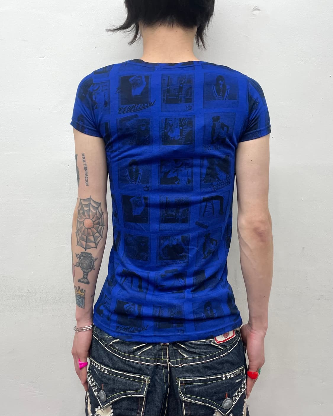 Sexy girl photo Blue T-shirt 상품이미지2