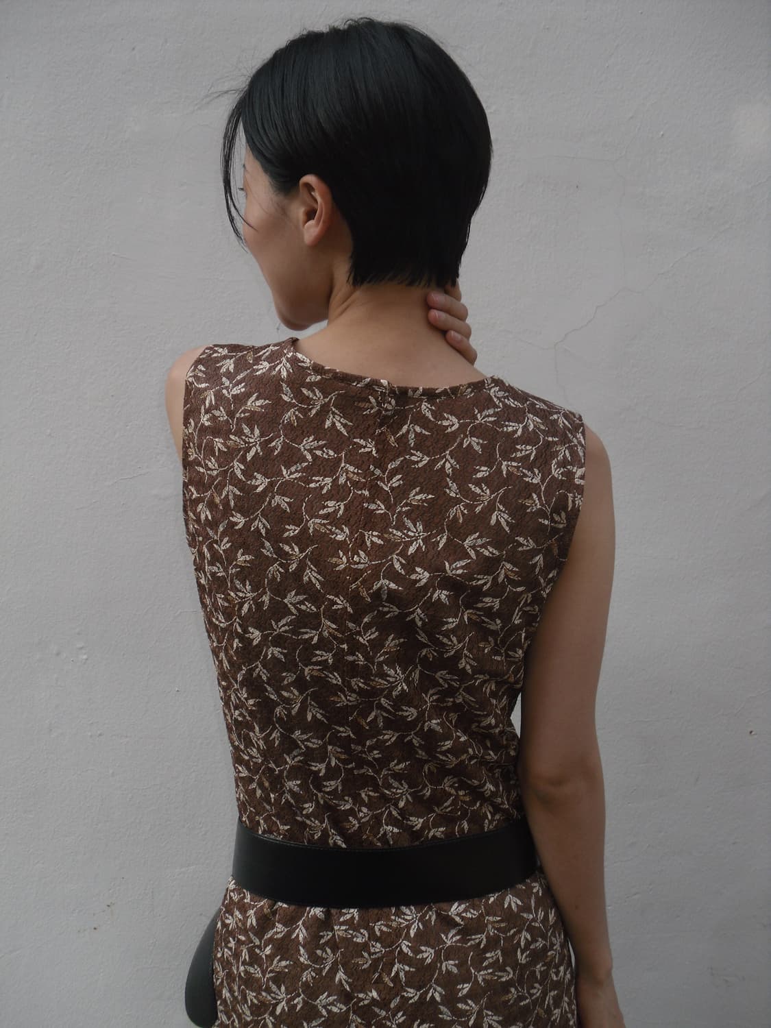 Vintage brown long one-piece 상품이미지4