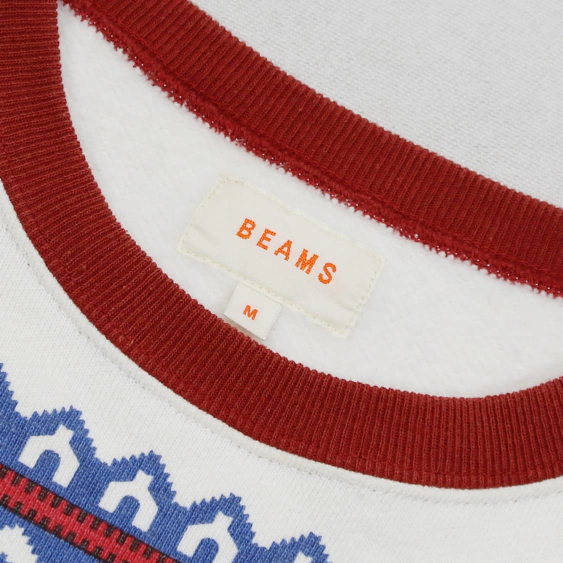 (착용컷) BEAMS 스노우 패턴 스웻 셔츠 (남성용 100) 상품이미지5