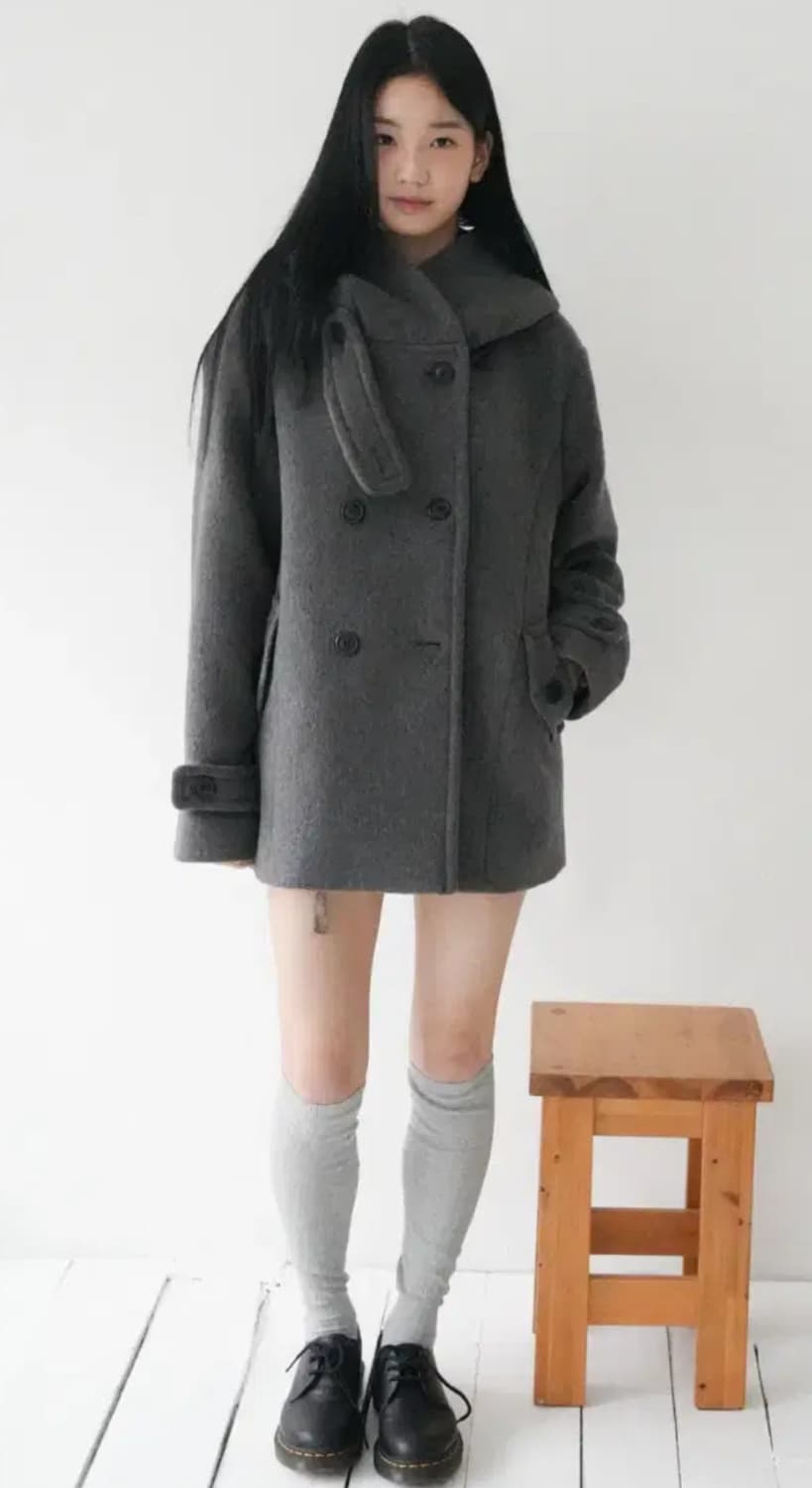 인앤양인하모니 더플코트 차콜 리뉴얼 버전 상품이미지1