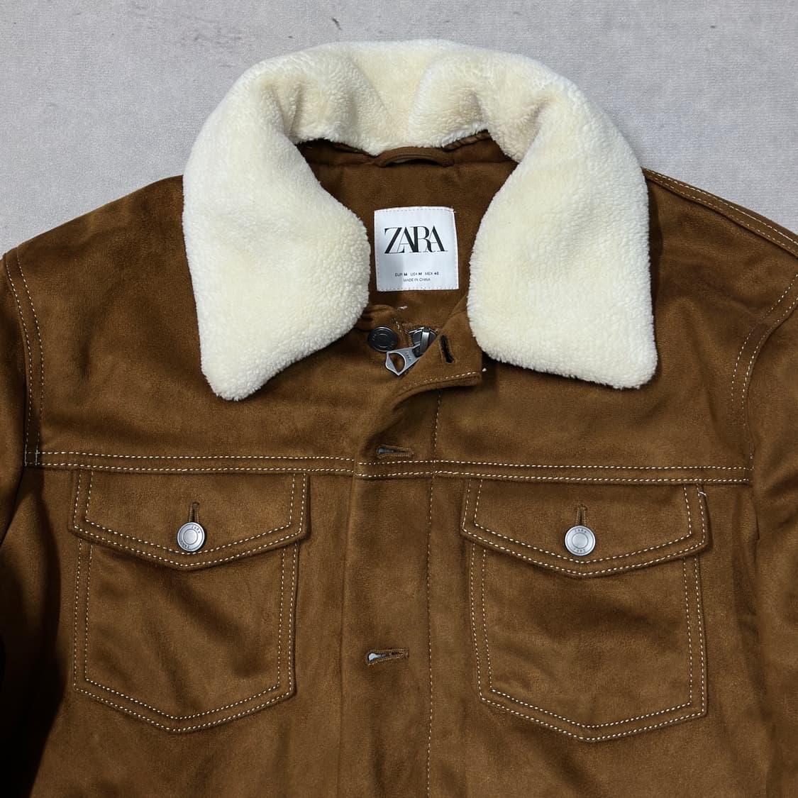 자라 스웨이드 브라운 자켓  상품이미지2