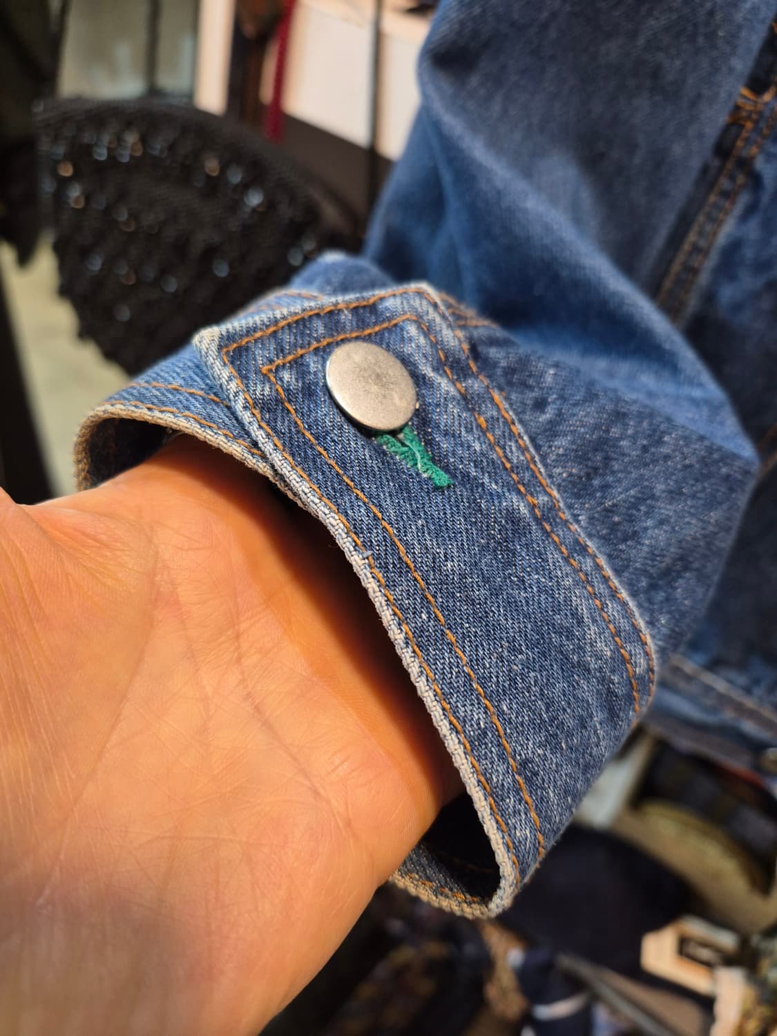 버드와이저 데님 청자켓 L 상품이미지4