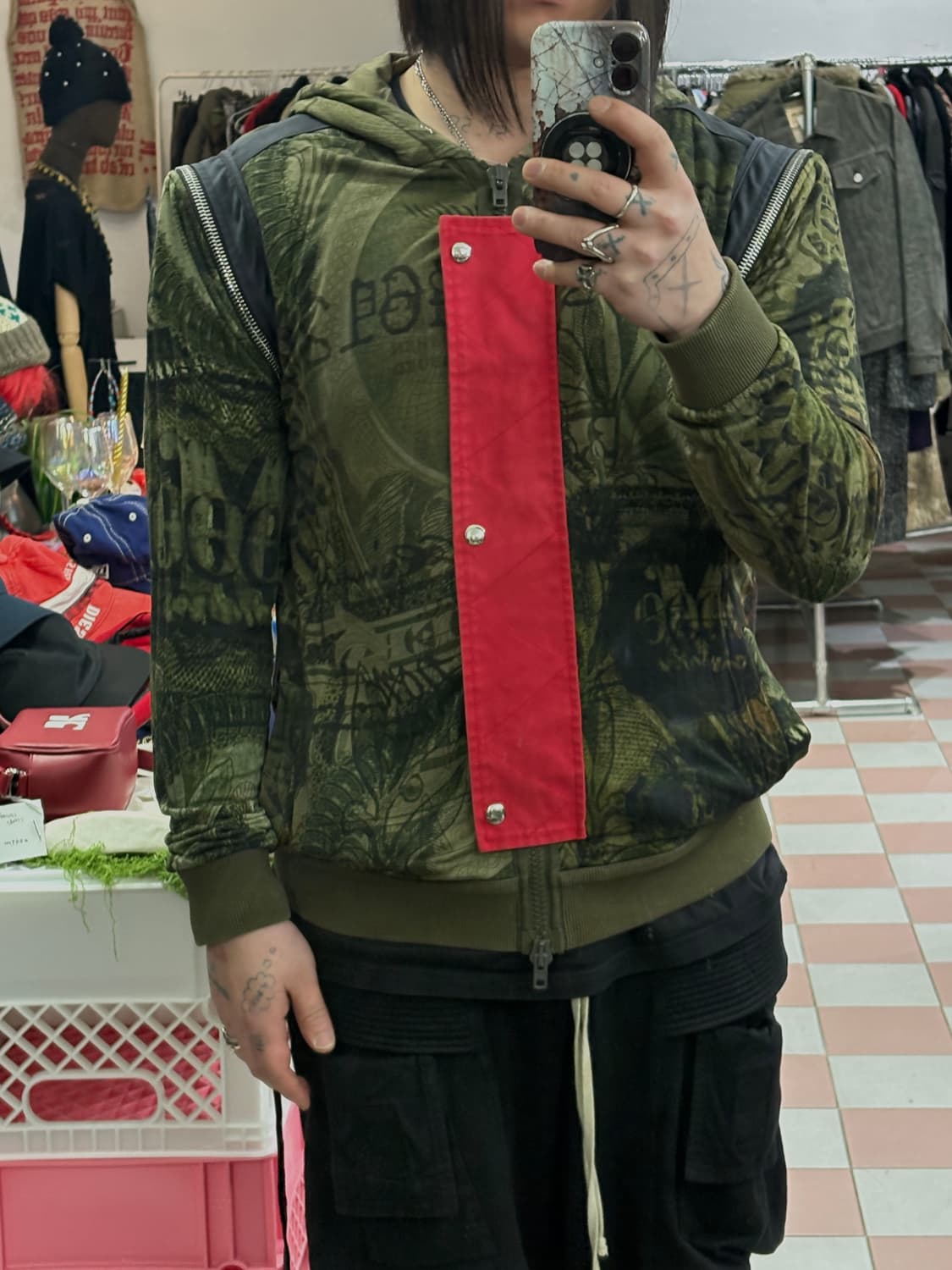 TTF✳️2017 지방시 리카르도 티시 달러 카모 후드 집업 상품이미지2