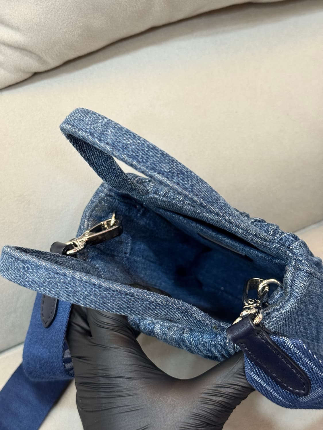 미우미우 마테라쎄 데님 토트백 상품이미지4