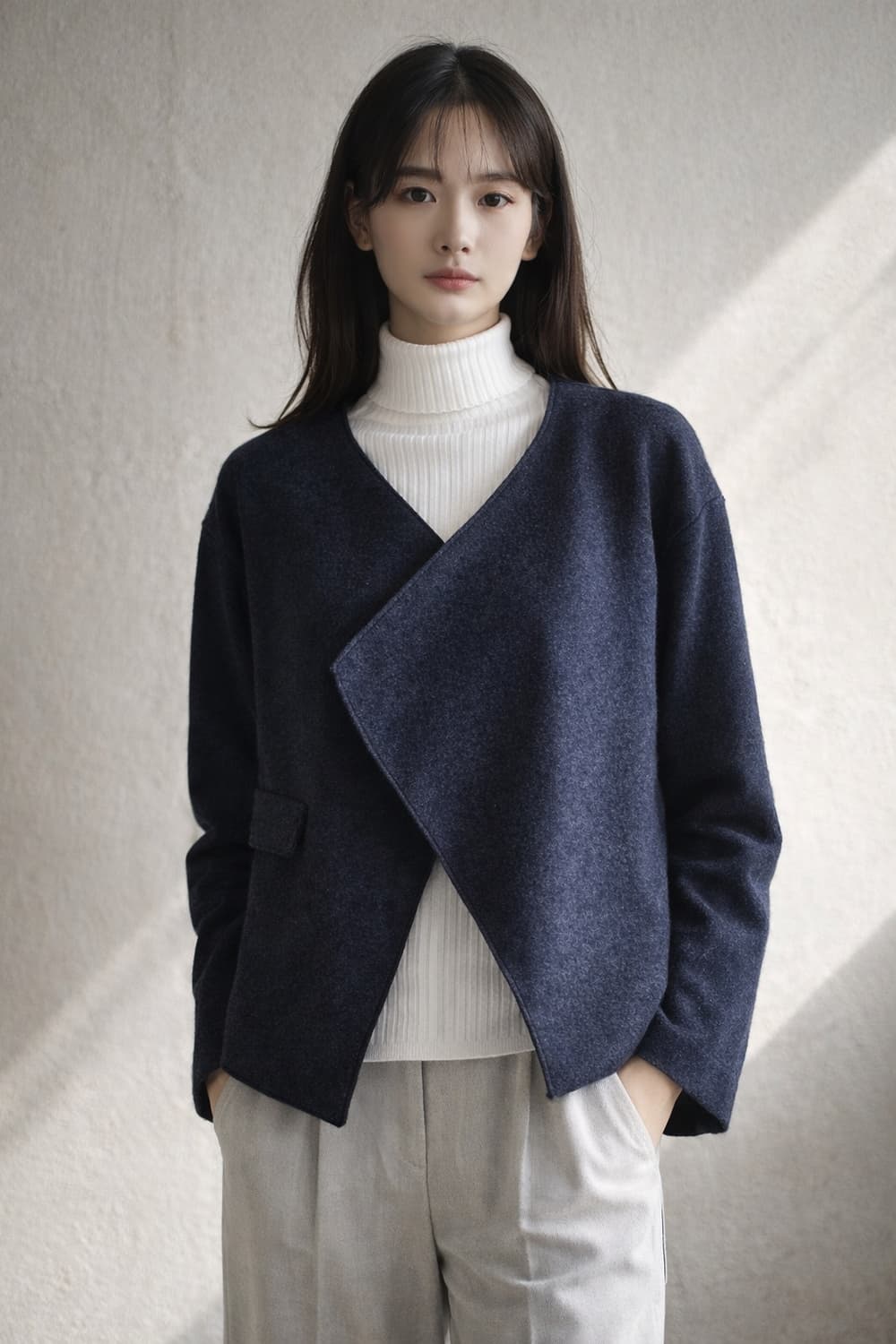 (80만원대)바네사브루노 아떼 노카라 크롭자켓 / 유니크 디자이너 자켓 상품이미지1