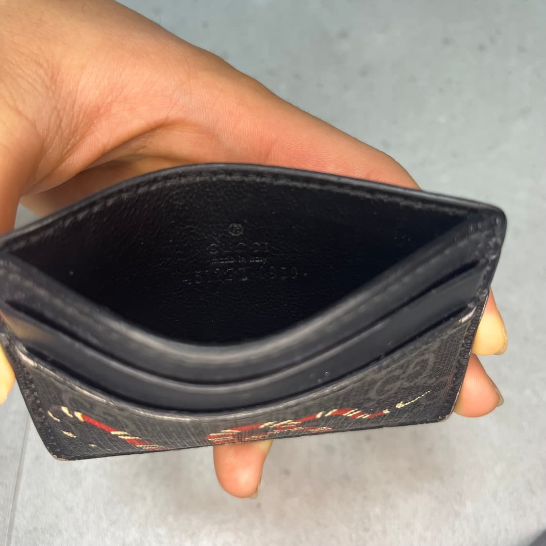 [정품] (풀구성) 구찌 GG 수프림 킹스네이크 카드지갑 상품이미지7