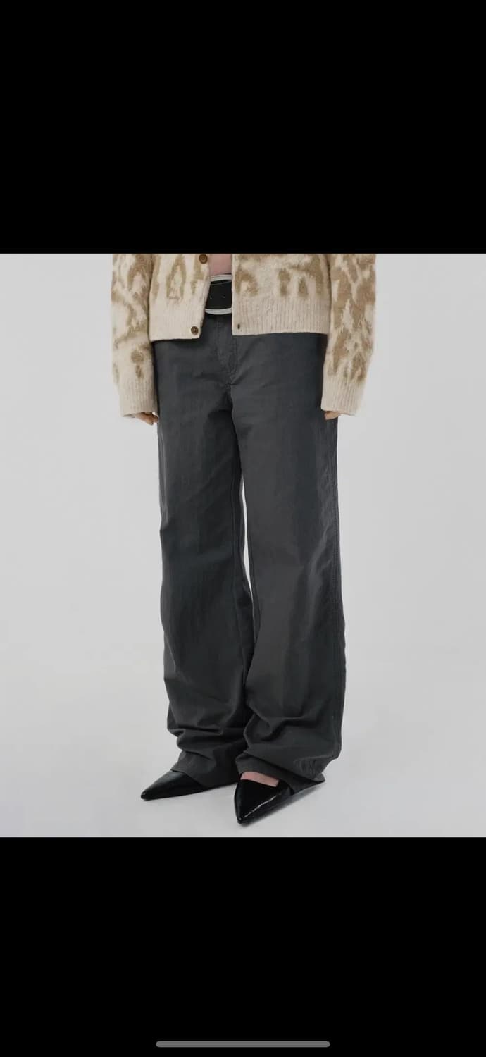 스웨이드 - SEMI WIDE PANTS [CHARCOAL GRAY] 상품이미지1