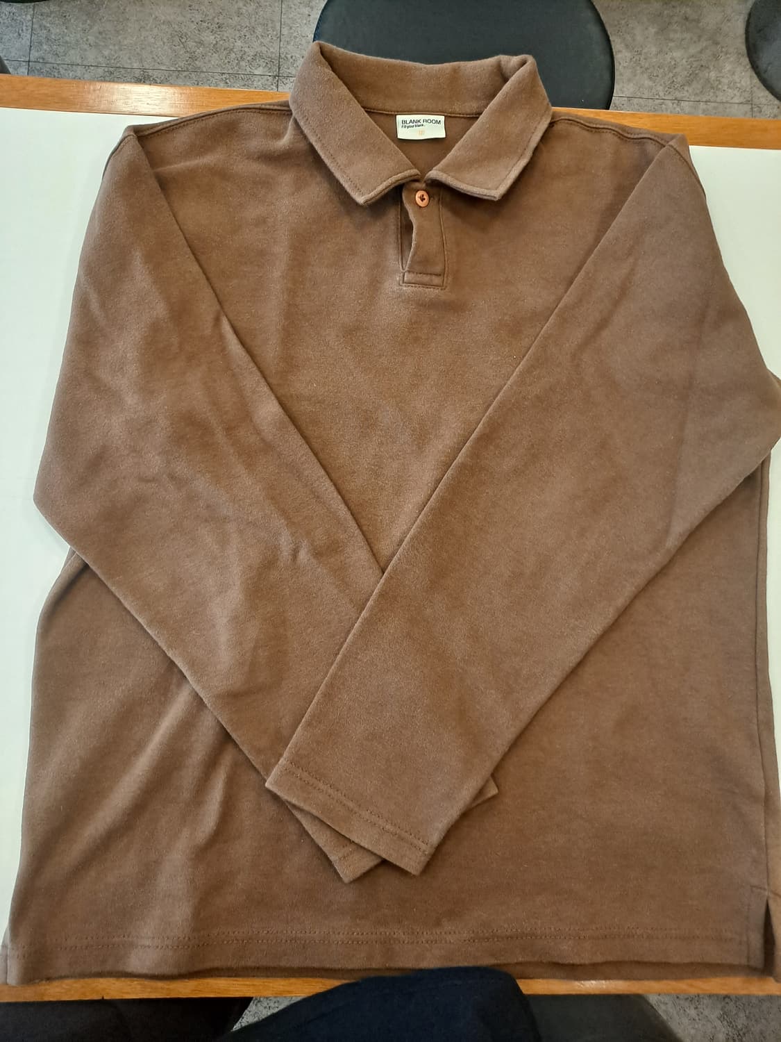 블랭크룸 브라운 긴팔 카라티 2사이즈 상품이미지1