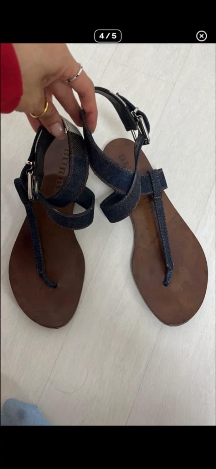 버버리 데님 스트랩 샌들 240정품 상품이미지6