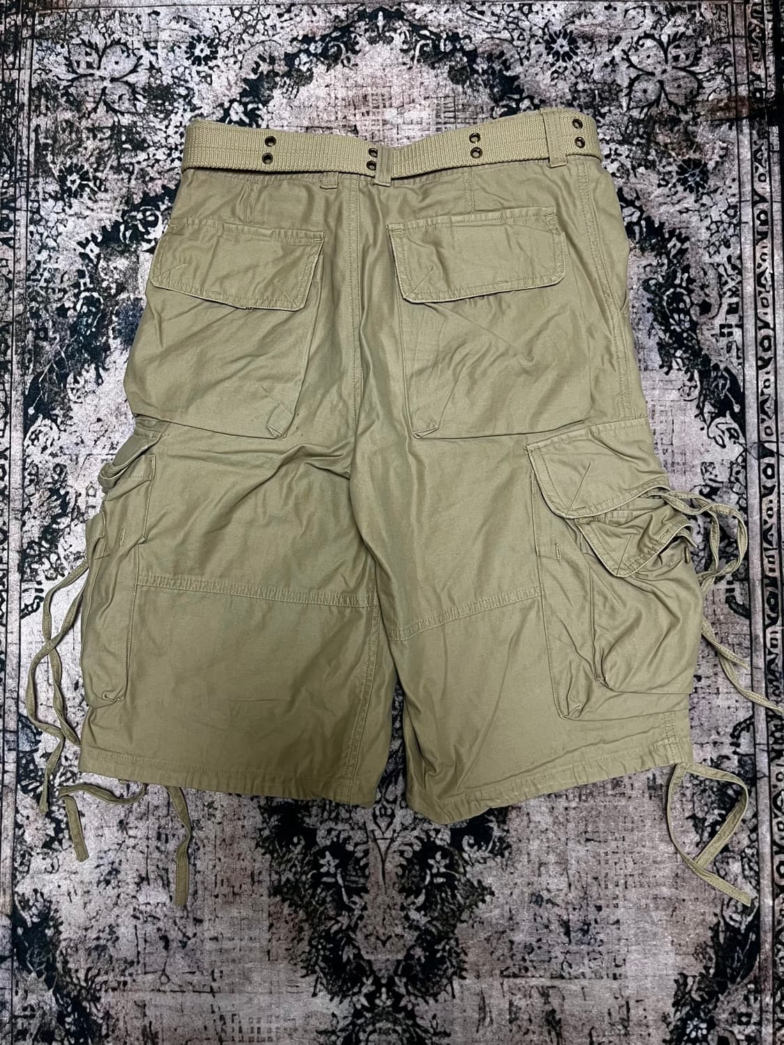 베이지 빅포켓 디테일 카고팬츠 하프 상품이미지7