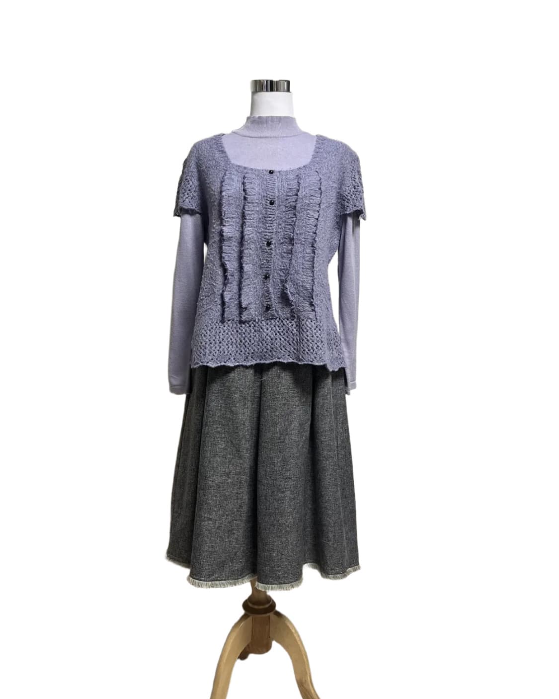 Fringe pin tuck skirt 상품이미지7