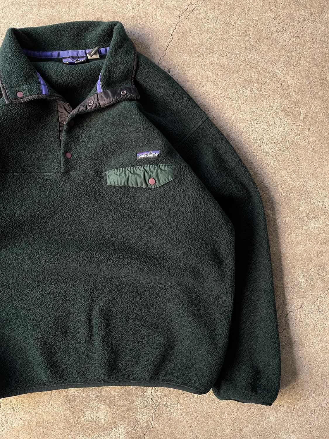 90s Patagonia Synchilla Dark Green SnapT 상품이미지3