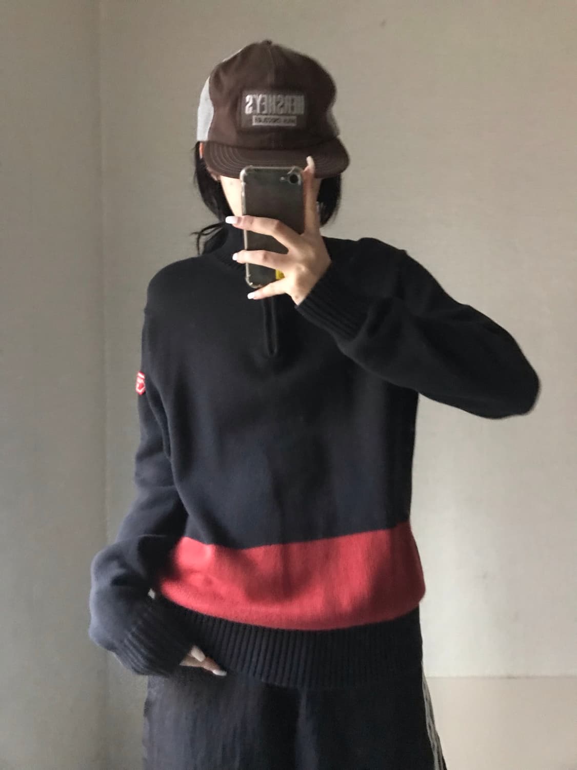 폴로 진스 패치 니트 반집업 상품이미지3